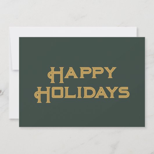 Prettige feestdagen Bedrijfsmonogram | Groen en go Feestdagenkaart (Voorkant)