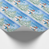 prettige feestdagen Beer van polen Cadeaupapier (Hoek)