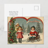  Prettige feestdagen begin jaren 1900 Kerstmis (Voorkant / Achterkant)