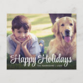 Prettige feestdagen Begroting 3 Foto Kerst Kaart (Voorkant)