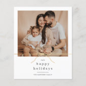 Prettige feestdagen Begroting Minimale strik Kerst (Voorkant)