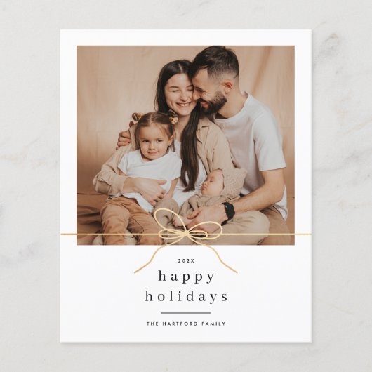 Prettige feestdagen Begroting Minimale strik Kerst (Voorkant)