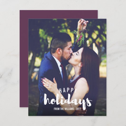 Prettige feestdagen Begroting Sketched Photo Holid (Voorkant / Achterkant)