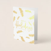 Prettige feestdagen BELETTERING & Pine Needles Ker Folie Kaarten (Voorkant)