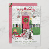 Prettige Feestdagen Berner Sennenhond Fiets Deur (Voorkant / Achterkant)