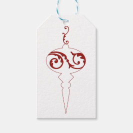 Prettige feestdagen Berry Red Holiday Ornament Cadeaulabel