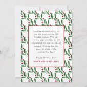 Prettige feestdagen Berry Wreath Corporate Busines Feestdagenkaart (Achterkant)