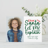 prettige feestdagen | Beste kerstman, ik leg uit Feestdagenkaart (Staand voorkant)