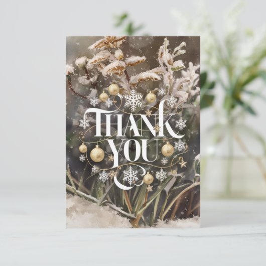 Prettige feestdagen Betoverde pastelwinter Bedankkaart (Staand voorkant)