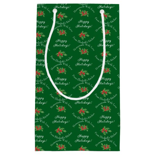 Prettige feestdagen Bewerkbare Holiday Baking Gift Klein Cadeauzakje (Voorkant)