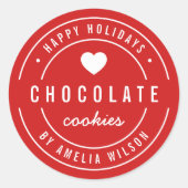 PRETTIGE FEESTDAGEN BEWERKBARE kleur zelfgemaakte  Ronde Sticker (Voorkant)