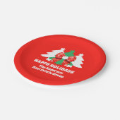 Prettige feestdagen Bewerkbare zaken Papieren Bordje (Gekanteld)