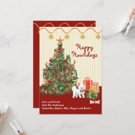 prettige feestdagen Bichon Frise Kerstmis