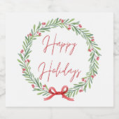 prettige feestdagen bier Etiket (Enkel label)