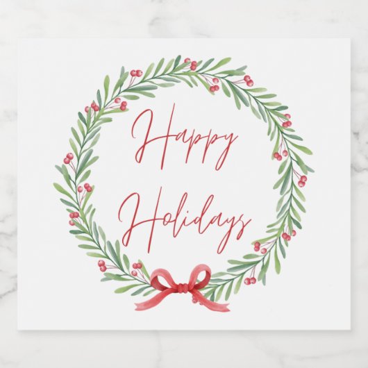 prettige feestdagen bier Etiket (Enkel label)