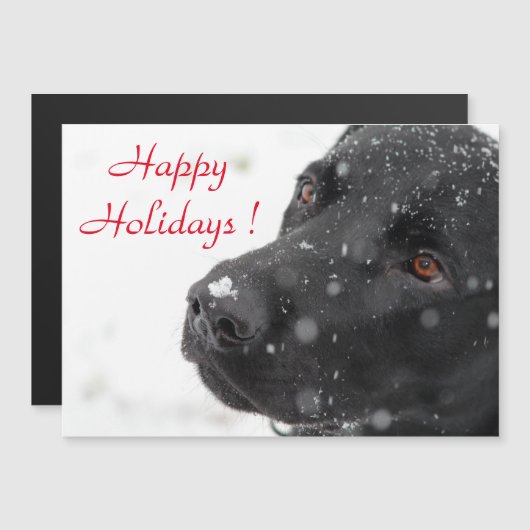 prettige feestdagen Black Lab (Voorkant / Achterkant)