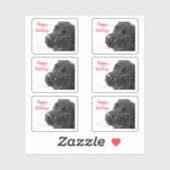 prettige feestdagen Black Lab Sticker (Vel)