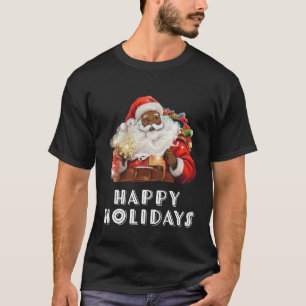 Prettige feestdagen Black Santa Claus T-shirt