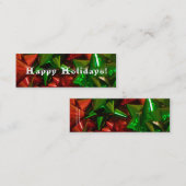 prettige feestdagen bladwijzer voor kerstboog mini visitekaartje (Voorkant / Achterkant)