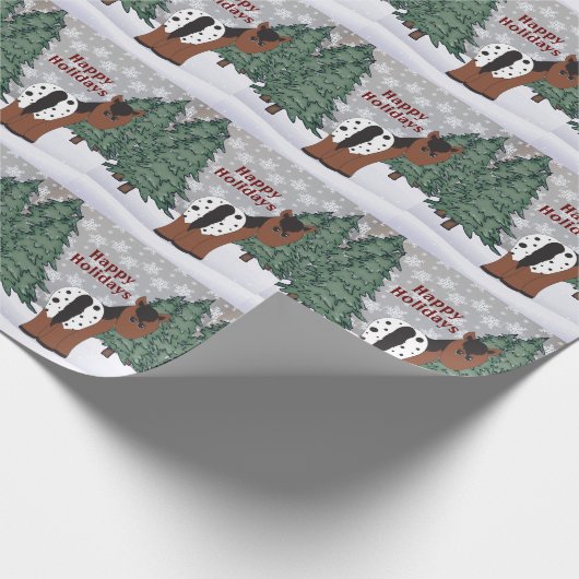 prettige feestdagen Blanket Appaloosa Horse Kerstm Cadeaupapier (Hoek)