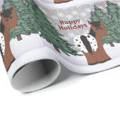 prettige feestdagen Blanket Appaloosa Horse Kerstm Cadeaupapier (Rol Hoek)