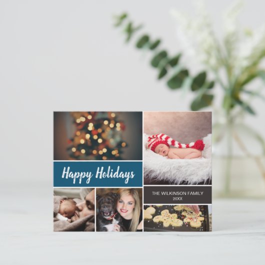 Prettige feestdagen Blauw 2024 (Staand voorkant)