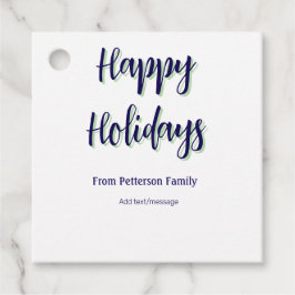 Prettige feestdagen Blauw groen Kerstmis stijlvol  Bedankjes Labels