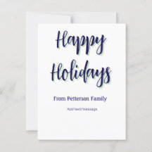 Prettige feestdagen Blauw groen Kerstmis stijlvol 