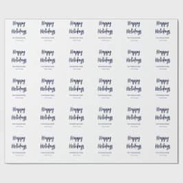 Prettige feestdagen Blauw groen Kerstmis stijlvol  Cadeaupapier