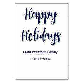 Prettige feestdagen Blauw groen Kerstmis stijlvol  Kaart