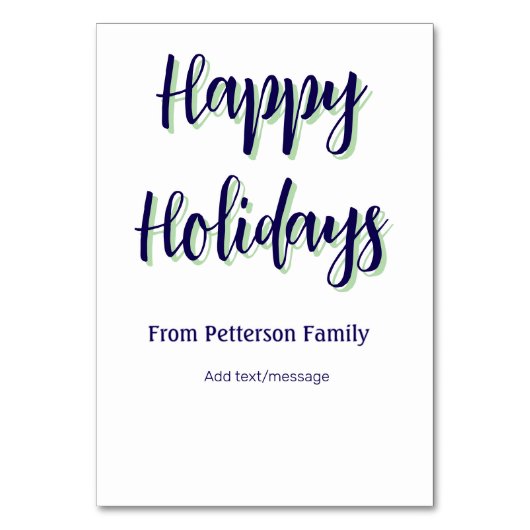 Prettige feestdagen Blauw groen Kerstmis stijlvol  Kaart (Voorkant)