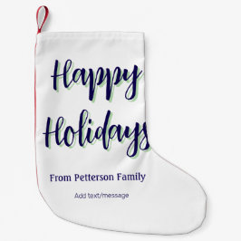 Prettige feestdagen Blauw groen Kerstmis stijlvol  Kleine Kerstsok