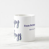 Prettige feestdagen Blauw groen Kerstmis stijlvol Koffiemok (Center)