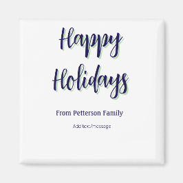 Prettige feestdagen Blauw groen Kerstmis stijlvol  Magneet