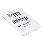 Prettige feestdagen Blauw groen Kerstmis stijlvol Magneet (Rechterzijde)