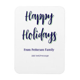 Prettige feestdagen Blauw groen Kerstmis stijlvol  Magneet