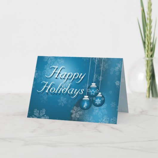 Prettige feestdagen Blauw Kaart (Voorkant)