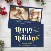 Prettige feestdagen Blauwe foto kerst