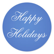 Prettige feestdagen Blauwe kerst envelop afdichtin