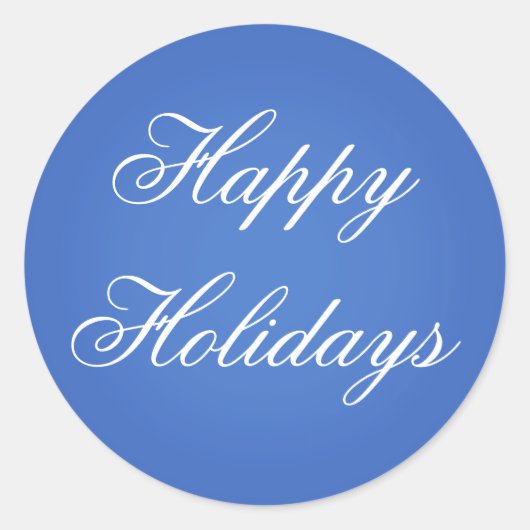 Prettige feestdagen Blauwe kerst envelop afdichtin Ronde Sticker (Voorkant)