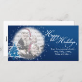 Prettige feestdagen Blauwe kerstboom Feestdagenkaart (Voorkant / Achterkant)