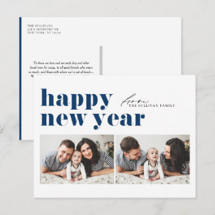 Prettige feestdagen Blauwe retrotypografie