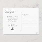 Prettige feestdagen Blauwe sneeuwvlok (Achterkant)