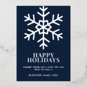 Prettige feestdagen Blauwe sneeuwvlok Business (Voorkant)