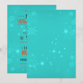 prettige feestdagen Blauwgroen en donkergroen teks Feestdagenkaart (Voorkant / Achterkant)