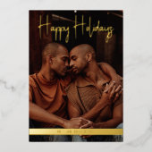 prettige feestdagen Blauwgroen Modern Calligrafie (Voorkant)