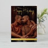 prettige feestdagen Blauwgroen Modern Calligrafie (Staand Voorkant)