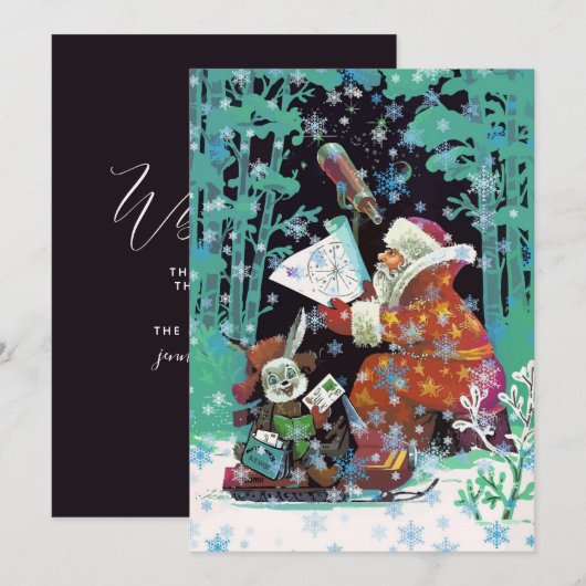 prettige feestdagen |  blik op de sterrenkerstman (Voorkant / Achterkant)