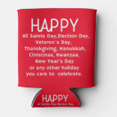 prettige feestdagen blikjeskoeler (Voorkant)