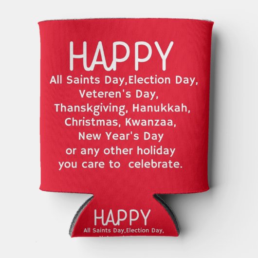 prettige feestdagen blikjeskoeler (Voorkant)